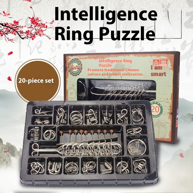 Metal Wire Puzzle Set Classic Brain Teaser & Unlocking 