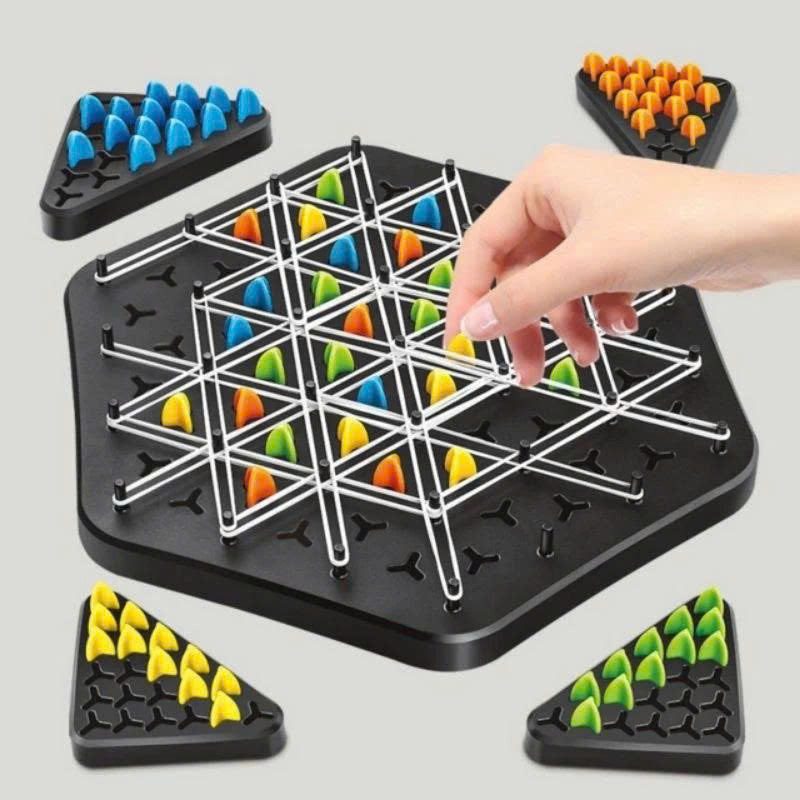 Chain Triangle Chess Game Triggle Rubber Band Game 