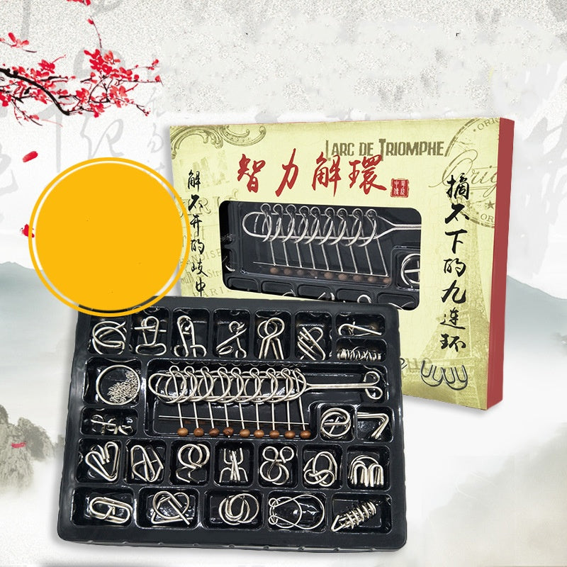 Metal Wire Puzzle Set Classic Brain Teaser & Unlocking 