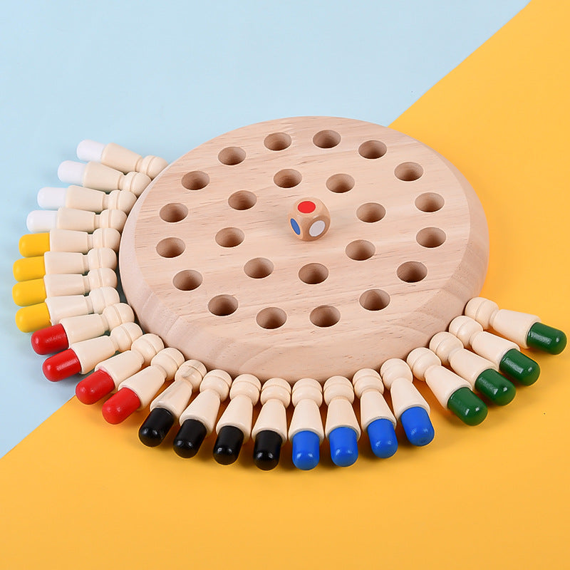 Wooden Memory Match Chess Game 