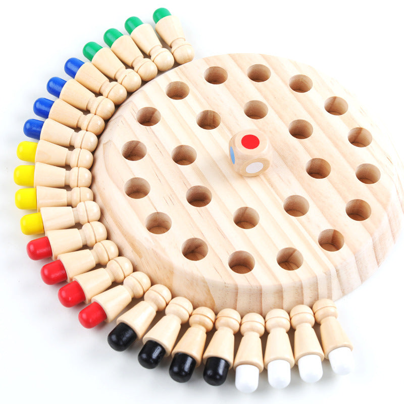 Wooden Memory Match Chess Game 