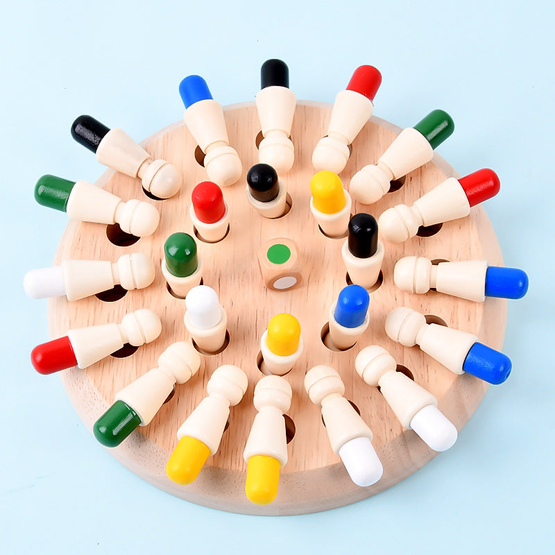 Wooden Memory Match Chess Game 