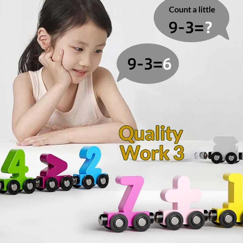 Wooden Magnetic Early Math & Counting Toy for Toddlers