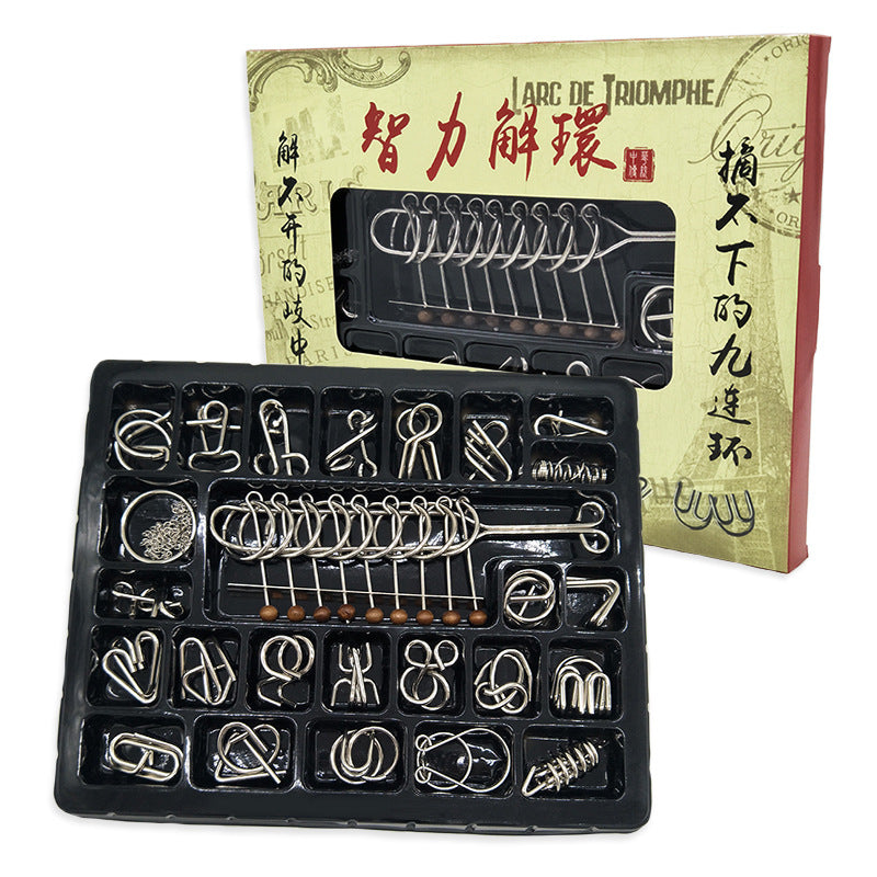 Metal Wire Puzzle Set Classic Brain Teaser & Unlocking 
