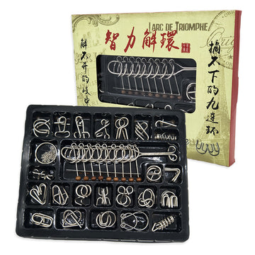 Metal Wire Puzzle Set Classic Brain Teaser & Unlocking 