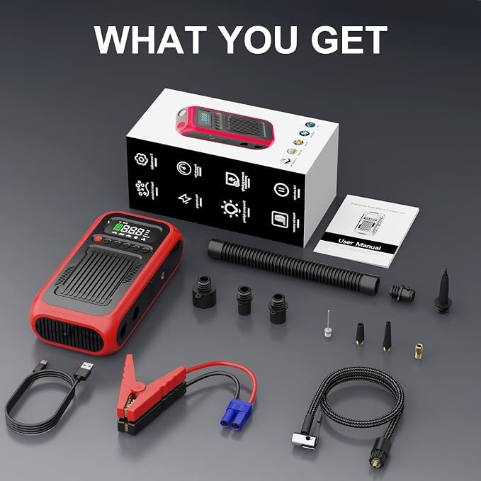 Car Jump Starter Booster 800A Peak 12V Battery Charger 