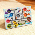 Wooden Magnetic Bead Maze Toy Early Educational Puzzle
