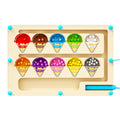 Wooden Magnetic Bead Maze Toy Early Educational Puzzle