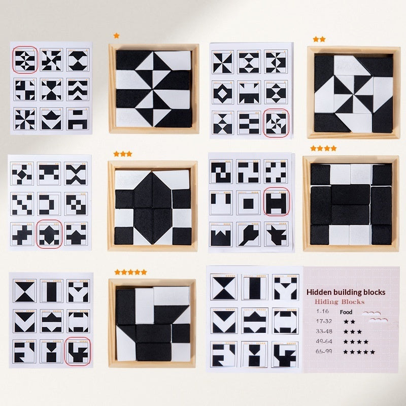 Hidden Block Puzzle Game Interactive Parent-Child Tabletop 