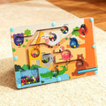 Wooden Magnetic Bead Maze Toy Early Educational Puzzle