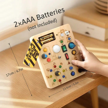 POWER Busy Board for Toddlers, Wooden Toys for STEM Learning