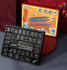 Metal Wire Puzzle Set Classic Brain Teaser & Unlocking 