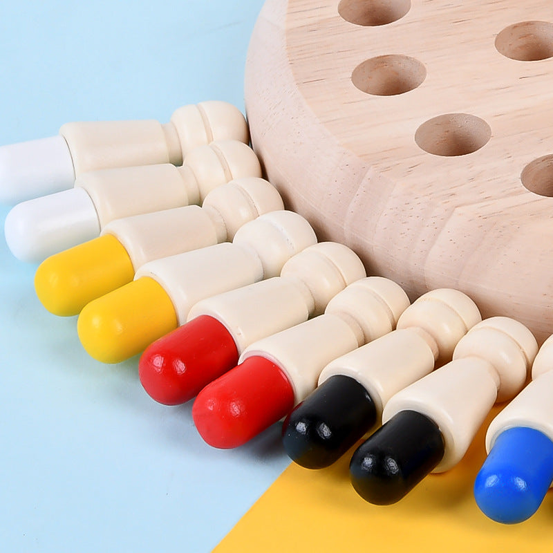 Wooden Memory Match Chess Game 