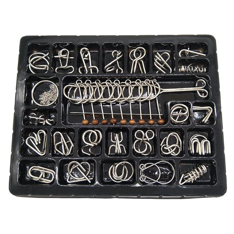 Metal Wire Puzzle Set Classic Brain Teaser & Unlocking 